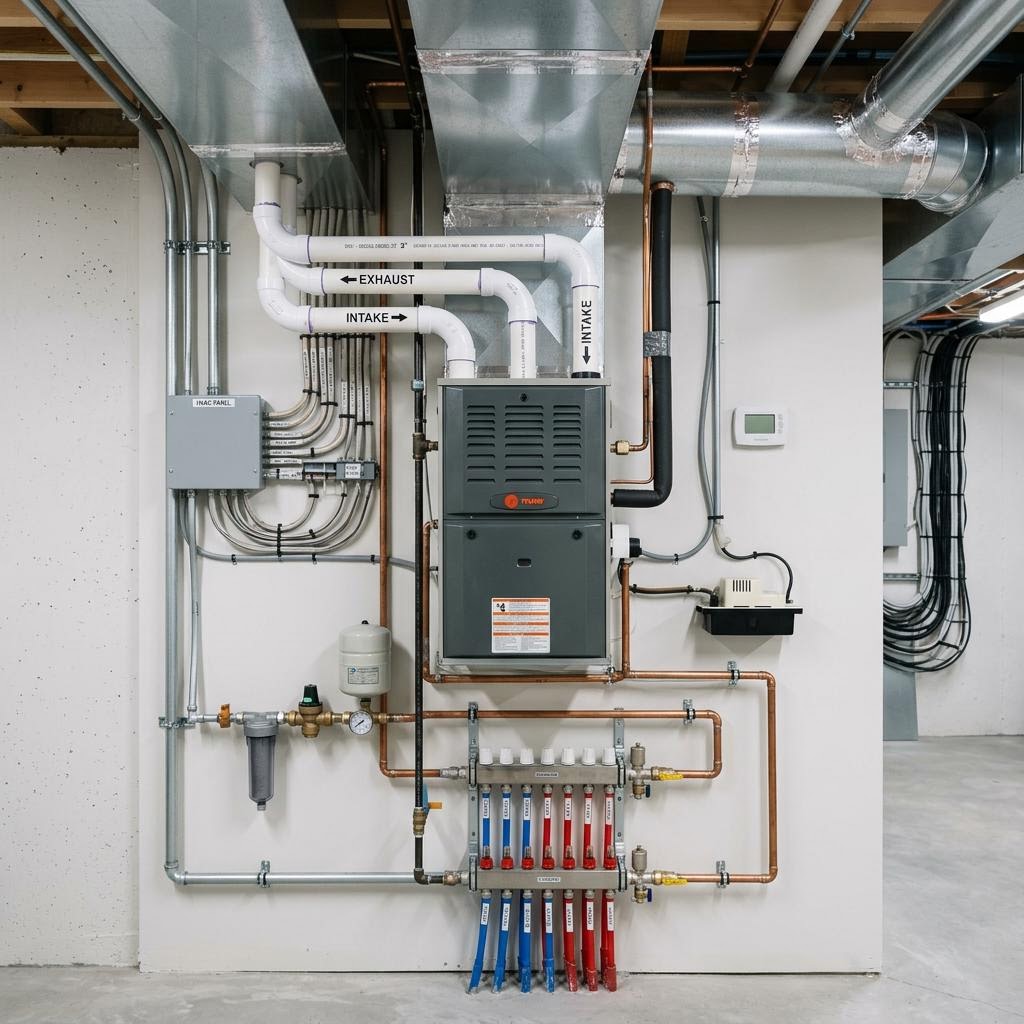 Installed HVAC and plumbing home systems